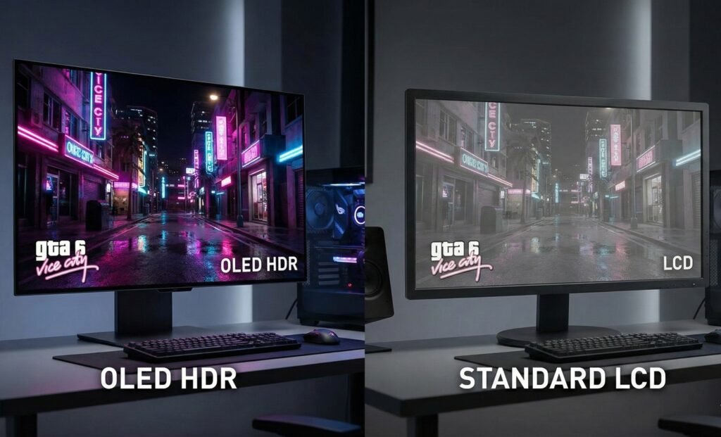 Best Monitor for GTA 6 OLED vs LCD comparison