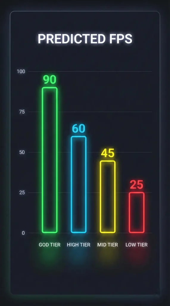 GTA 6 FPS Checker Tier List showing performance expectations for different hardware