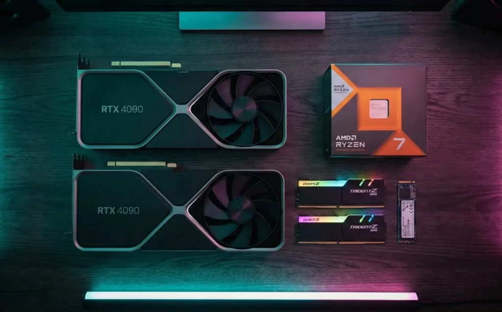 Recommended PC parts for GTA 6 PC Builder including RTX 4090 and Ryzen 7800X3D