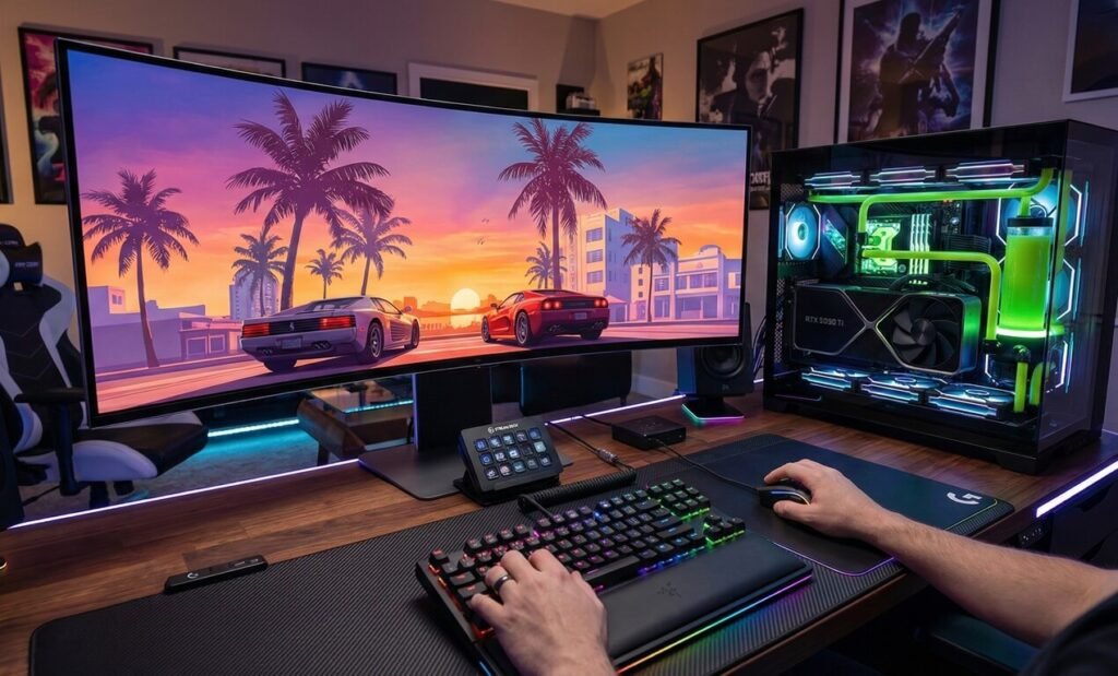 Ultimate RTX 5090 PC setup running GTA 6 at 4K 60FPS
