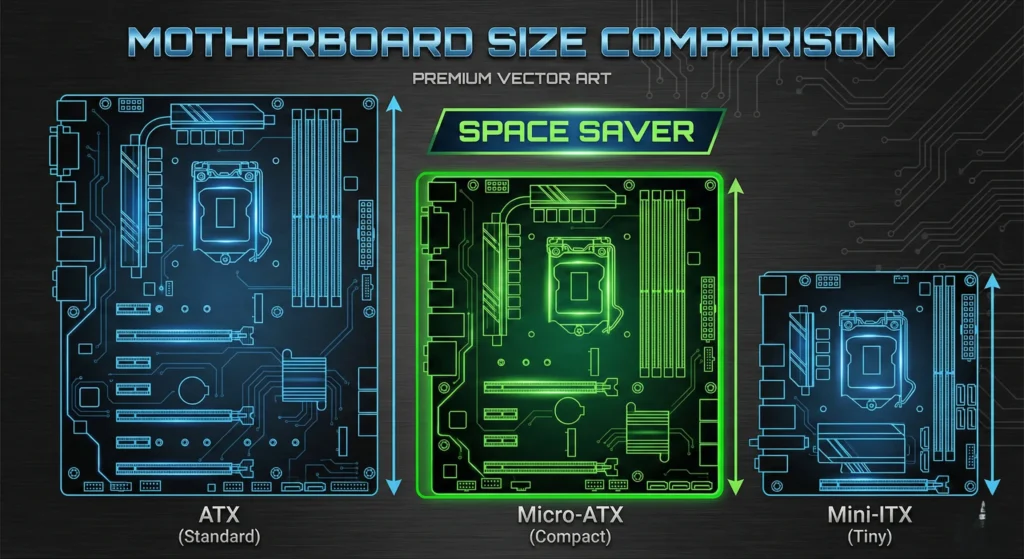 Motherboard form factor size comparison