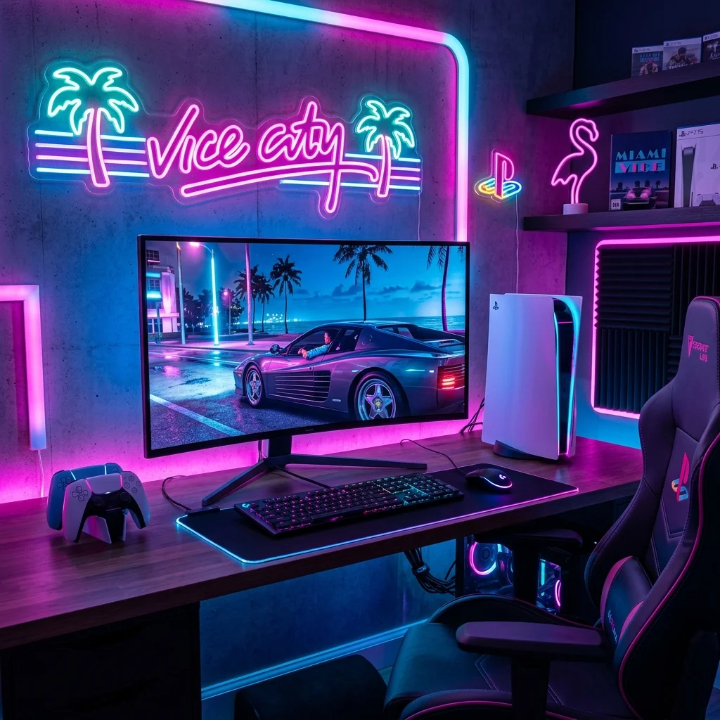 A premium next-gen PS5 setup showing why the answer to is GTA 6 on PS4 is no.