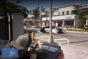 GTA 6 extended look vehicle cockpit view highlighting functional dashboard and GPS navigation.
